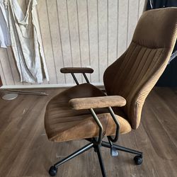 Beautiful Suede brown Office Chair