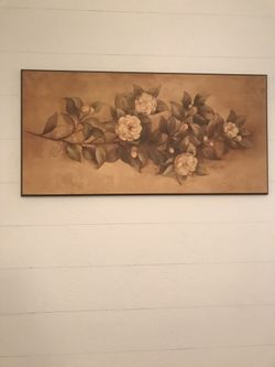 Earth tone flower painting