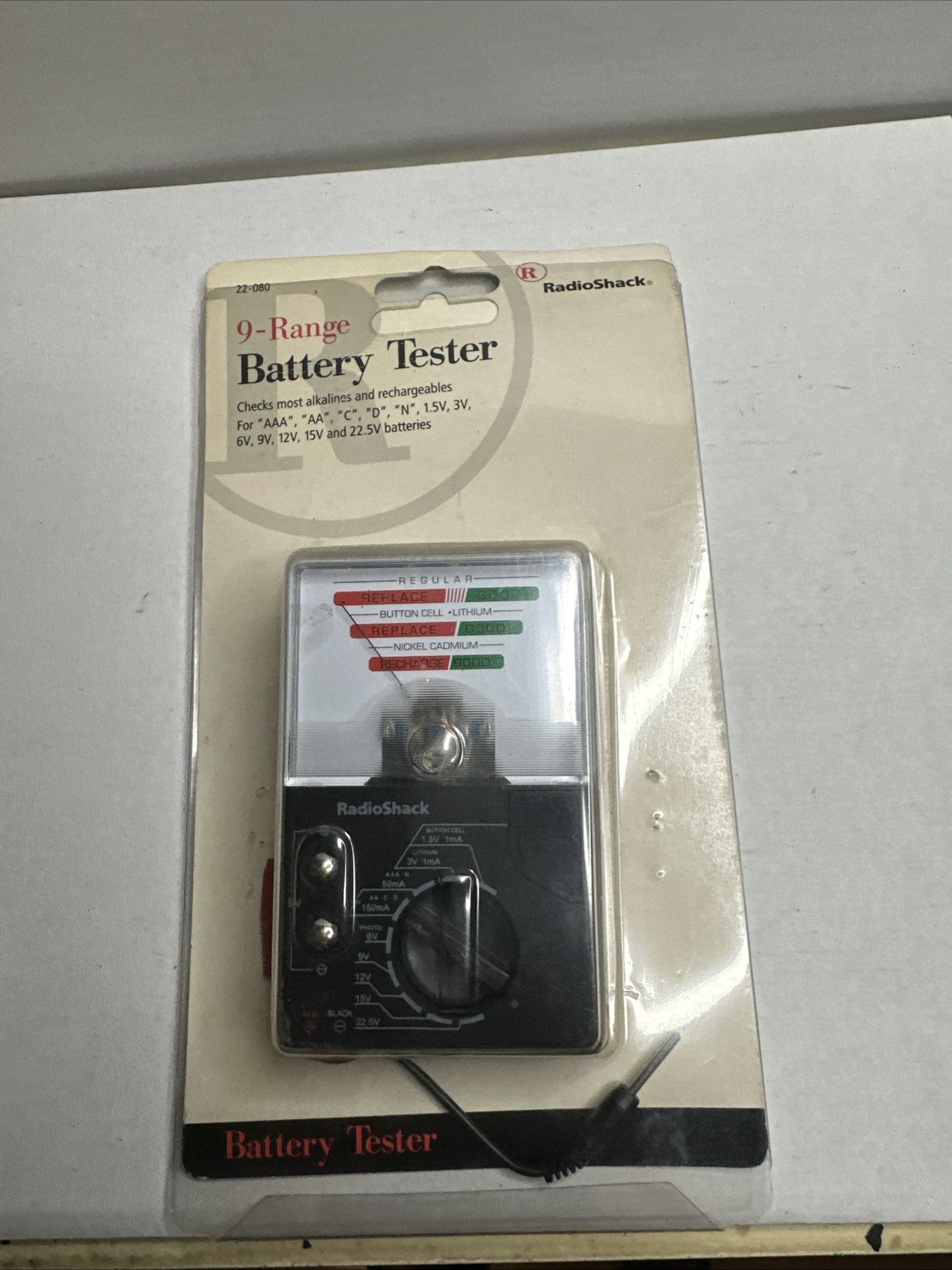 Radio Shack 9-Range Battery Tester, Model 22-080