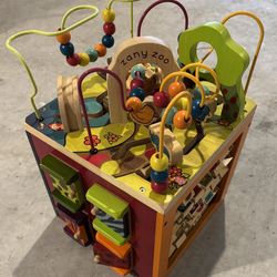 Zany Zoo Wooden Activity Cube