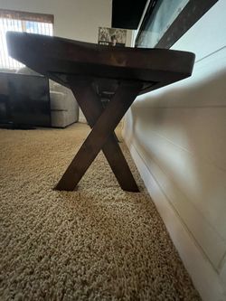 Wood bench