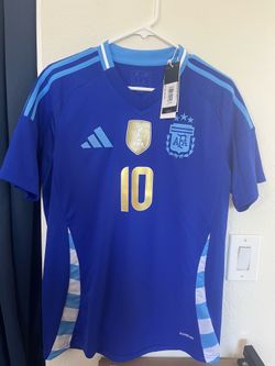 Adidas Argentina 2024 Away Soccer Football Jersey Messi 10 Blue Size M Medium