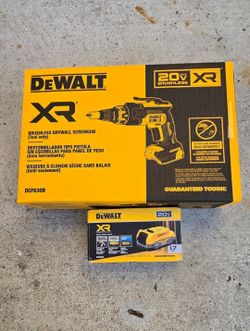 Dewalt 20v Drywall Gun Brushless XR and battery power stack 1.7 Brand New