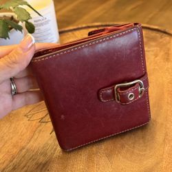 Vintage Red Leather Coach Wallet
