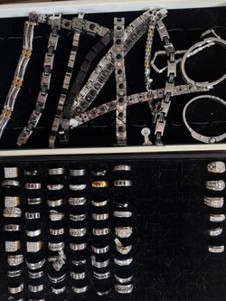 NEW DEADSTOCK JEWELRY MENS RING BRACELET LOT
