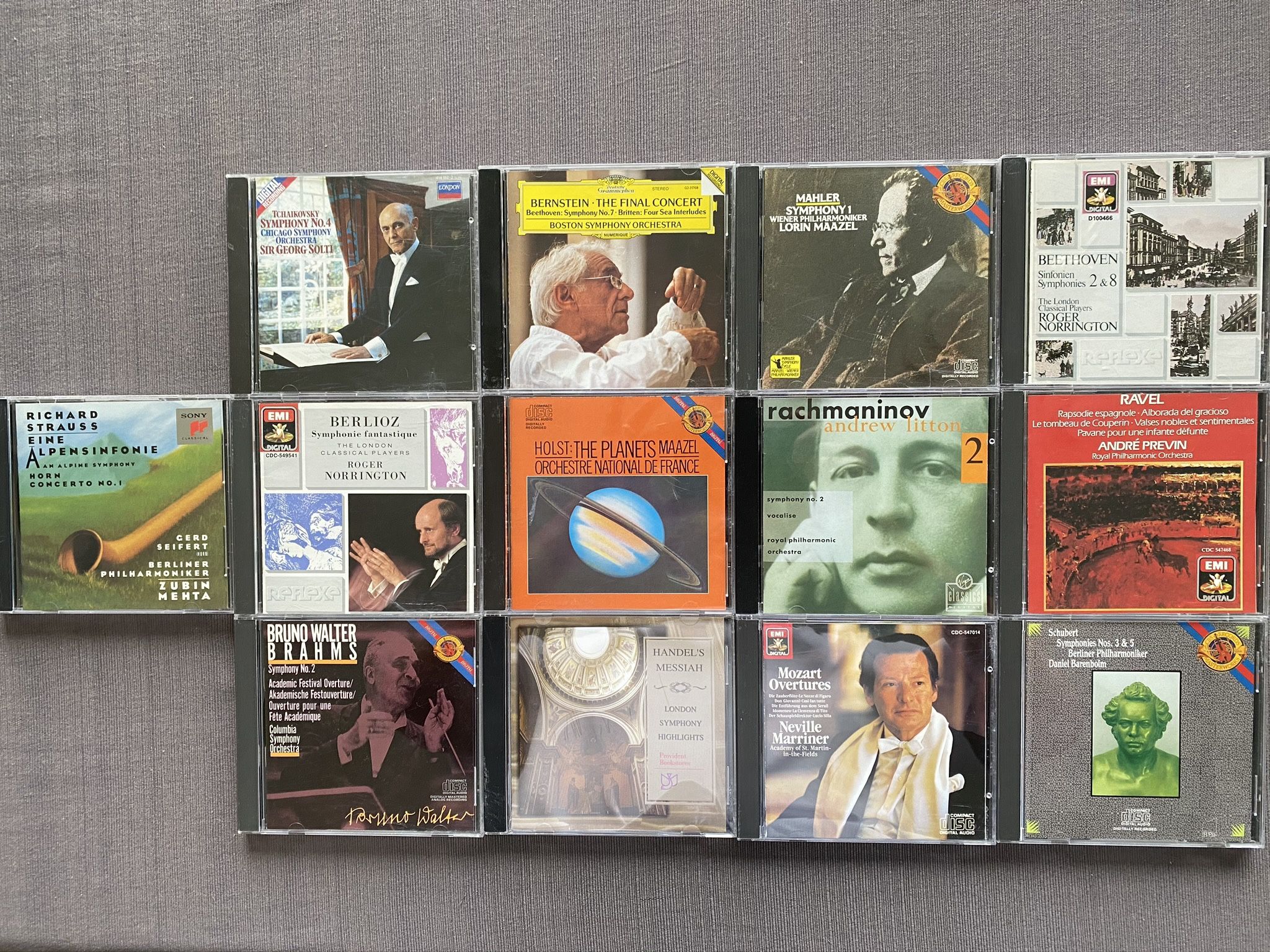 Great Classical Music Symphonies By Famous Conductors/Orchestras 13CDs new/excellent condition. Beethoven Symphony No 7 and Britten Four Sea Interlude