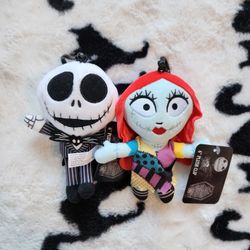 Tim Burton Nightmare Before Christmas Jack Skellington and Sally Plush Duo