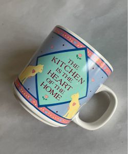 Vintage 10-oz Kitchen Heart Cat Mug