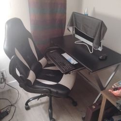 Desk And Gamer Chair
