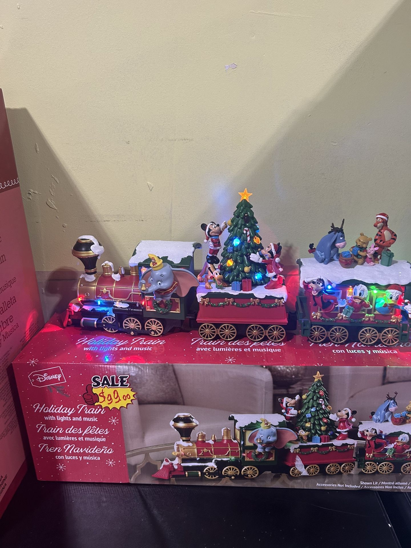 Costco Disney Holiday Christmas Train with Lights & Music Mickey & Friends Dumbo Pooh - NEW