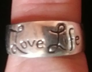 925 love life be brave ring