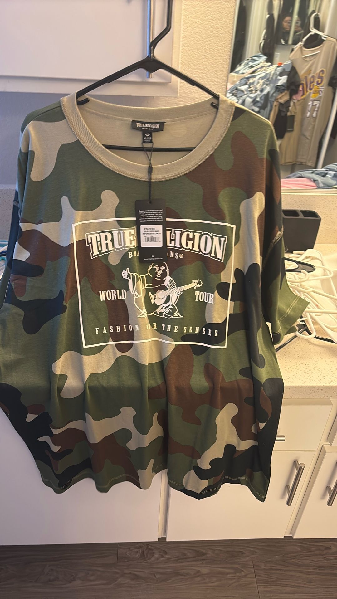 true religion green camo tee