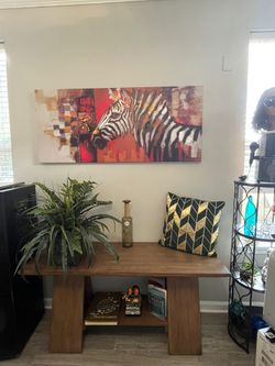 Modern Wooden Console Table with Shelf – Brand New