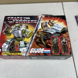 Gi Joe Transformers Cross Over Triple T And Sgt Slaughter With Leather Neck 