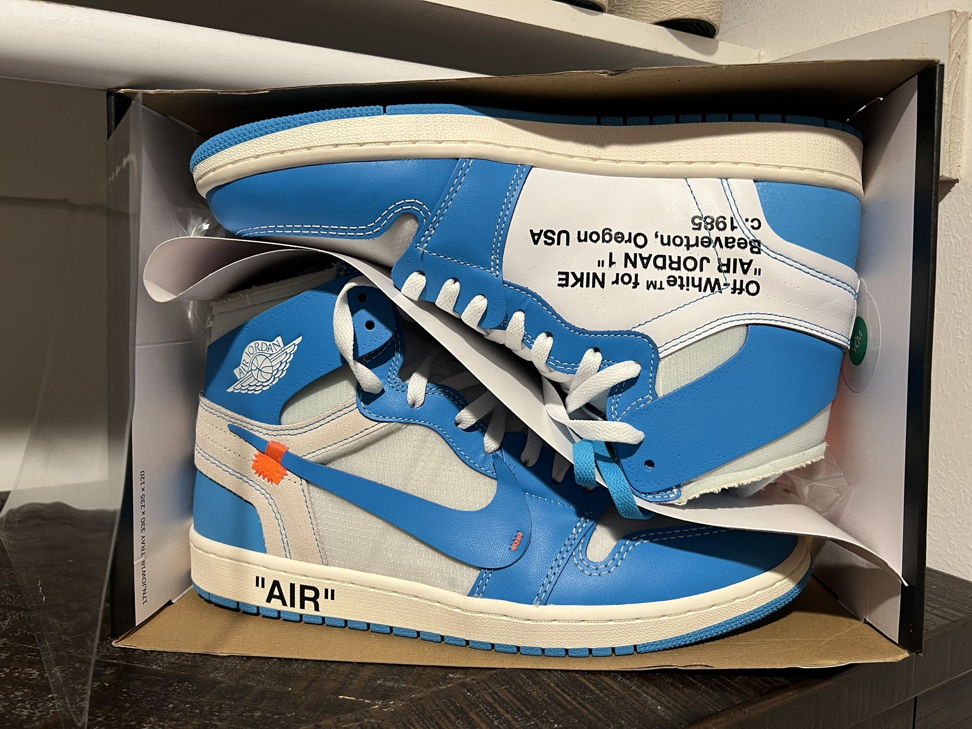 Jordan 1 UNC OFF WHITE brand NEW size 12