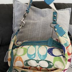 Multicolor Hobo shoulder Coach purse