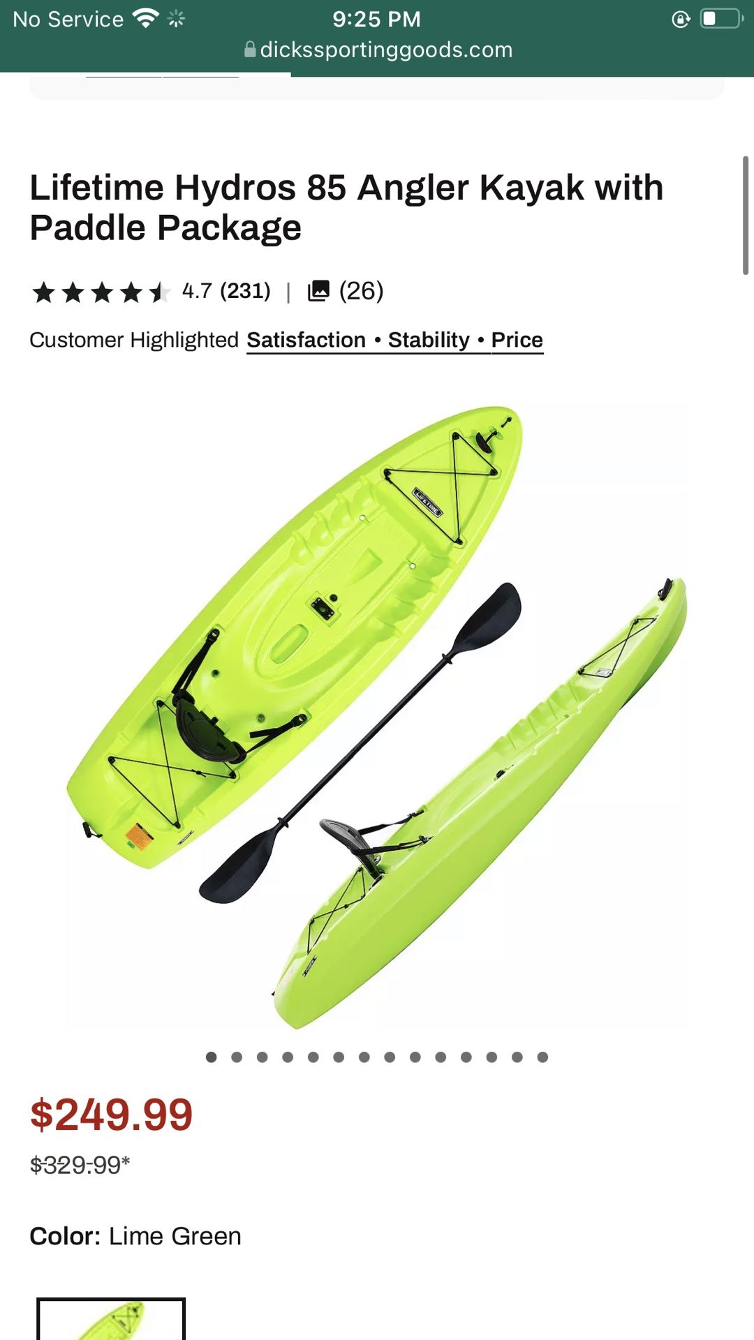 Lifetime 1 Person Kayak Brand New Yes It’s Available 
