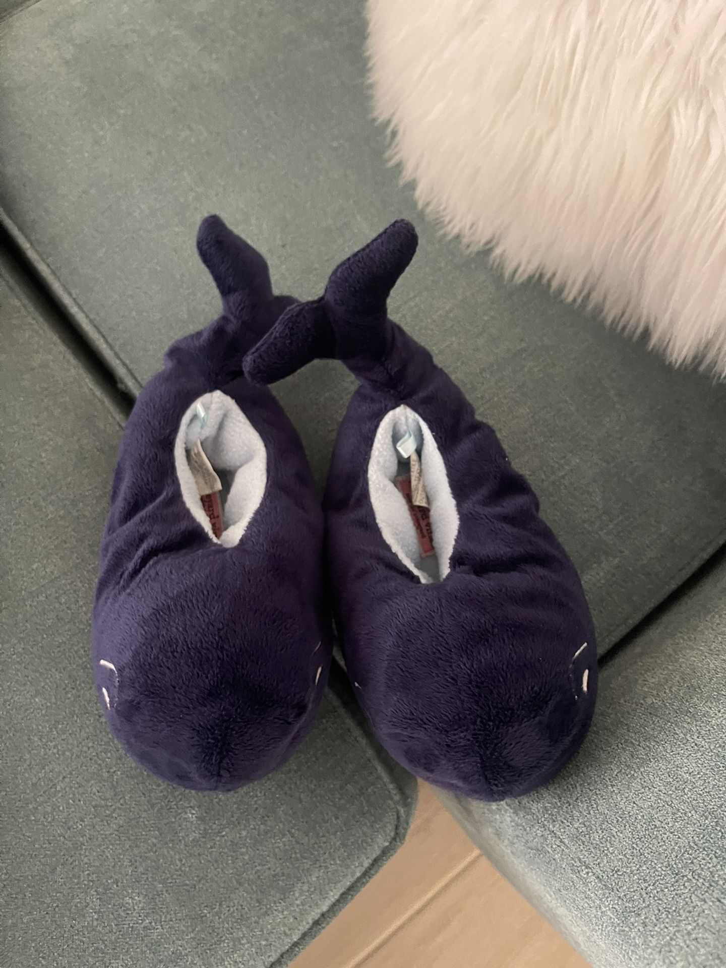 Boys' Plush Whale Slippers