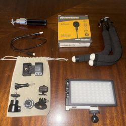 Basic Content Creator Kit – RGB Light, Tripods, Mic (YouTube / TikTok Setup) 