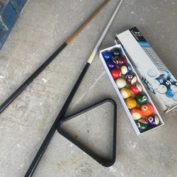 Billiard Balls And Stick 
