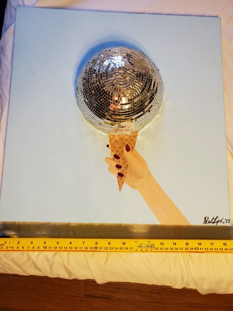 Art 3D shining ice cream? 20"*20"*5"
Pickup near 44th street+walnut Street, Philadelphia PA 19104
P