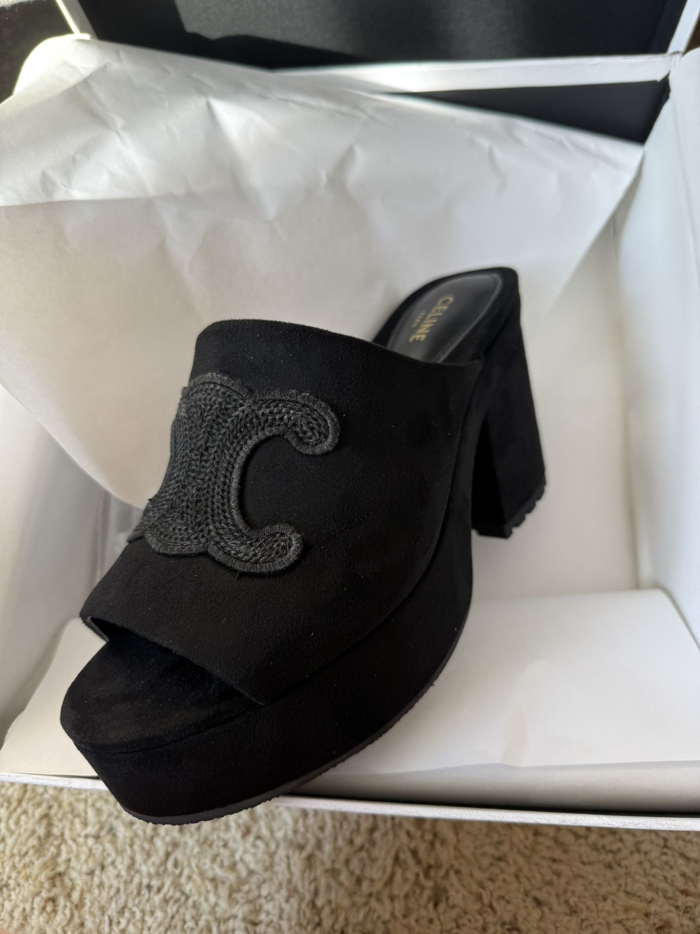 Celine Black Wedges Size 37 (7)