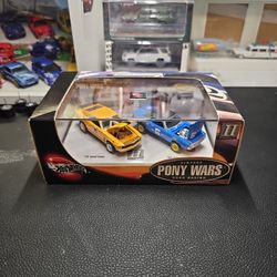 Vintage Pony Wars Road Racing '70 Mustang and '69 Camaro HotWheels