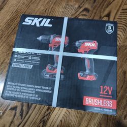 Skil pwrcore 20 brushless drill driver and impact driver kit - brand new