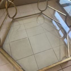 Hexagonal Glass Table