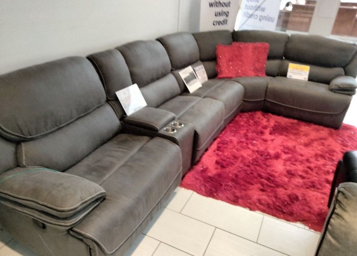 Fourth of July sale. Alejandra Gray reclining sectional now $1599. Easy finance option. Same day delivery.