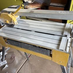 Tile Wet Saw And Dewalt Cordless Tools
