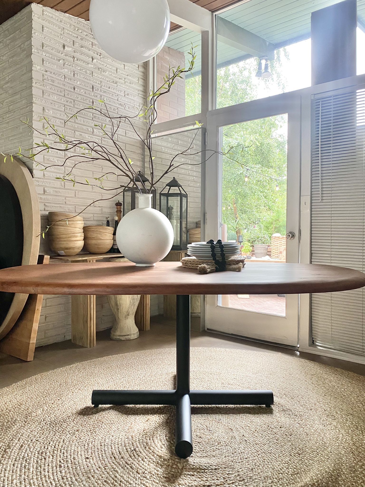 Stunning Solid Wood Oval Dining Table