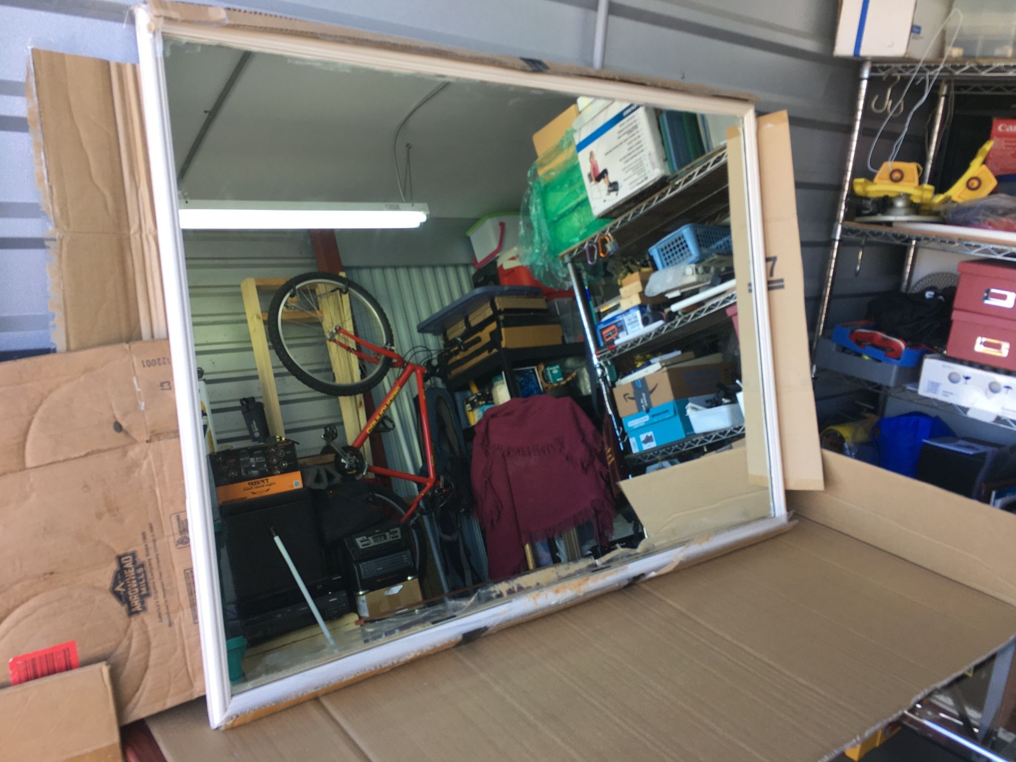 Framed Bathroom Or Dressing Mirror 52” X 38”