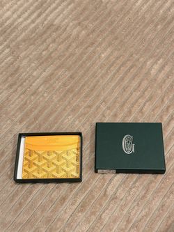 yellow goyard wallet