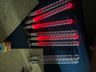 Acrylic nunchucks that light up.
