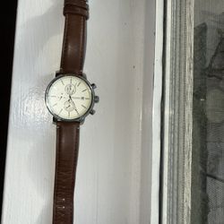 Classy brown Leather Fossil Watch 