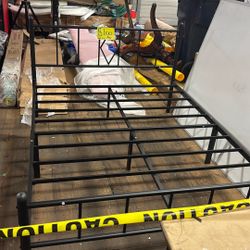 Full Size Black Metal Bed Frame