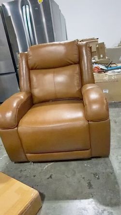 ❤️🔥 Genuine Leather Wall Hugger Power Recliner, Saddle Brown $ 380