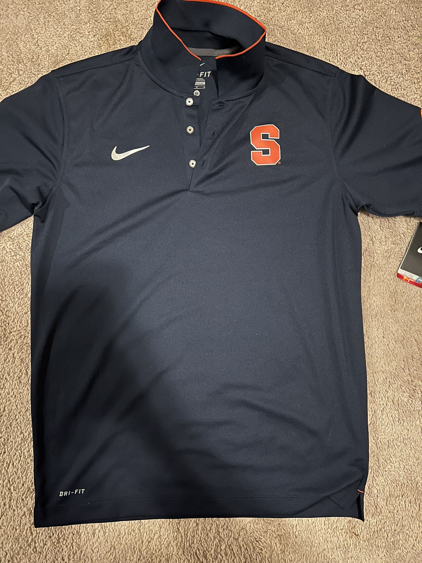 NEW Syracuse Orange Nike Dri-fit Golf Shirt. Size Medium