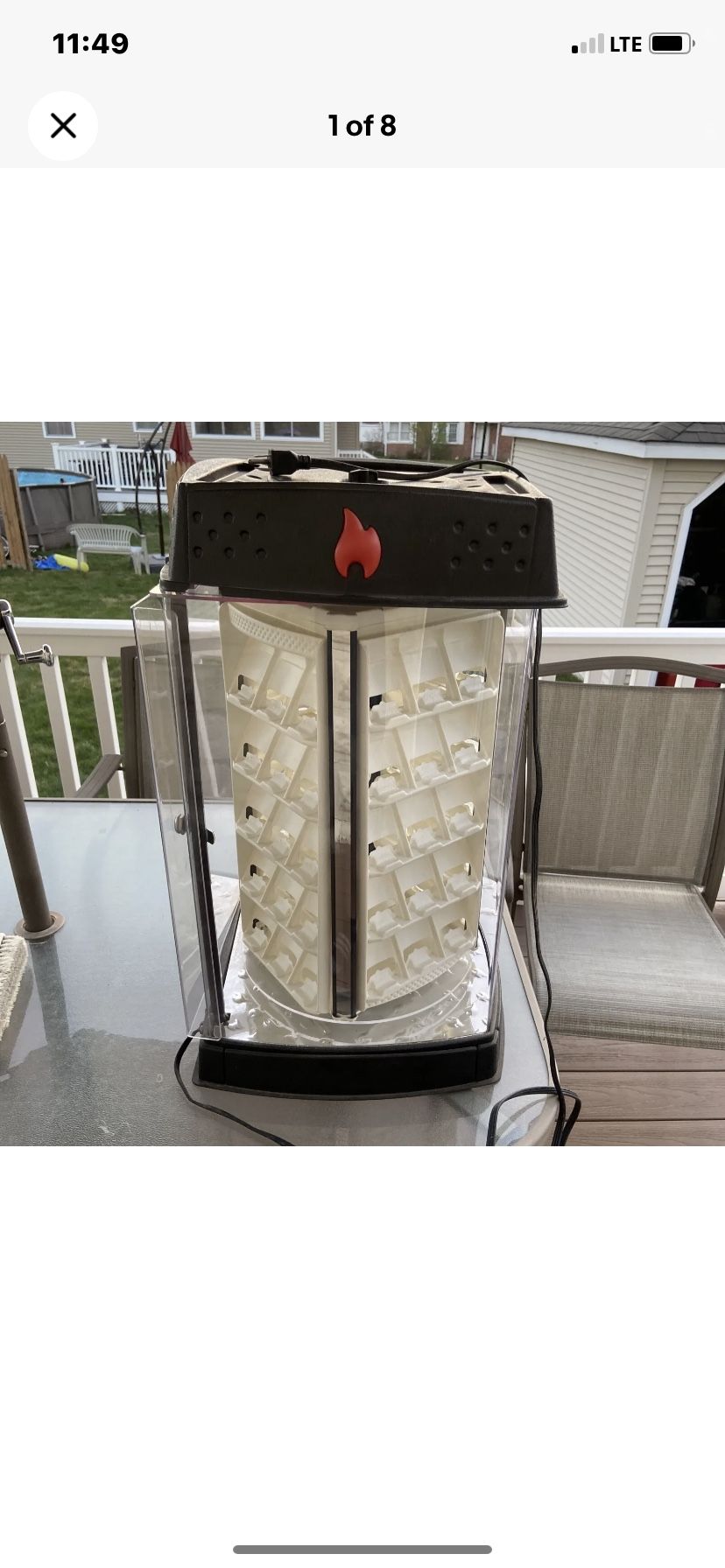 Vintage Zippo Light Rotating Carol Cell Display Needs Work