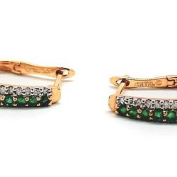 Ladies Emerald/Diamond Earrings