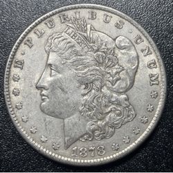 1878 8 Tail Feathers Morgan Dollar XF+/AU