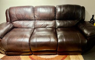 Brown sofas