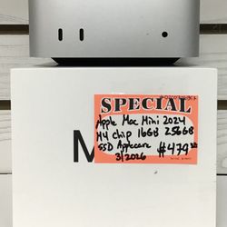 Apple Mac Mini 2024 M4  Chip 16GB 256GB SSD AppleCare 3/2026