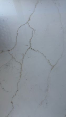 White marble quartz countertop remnants