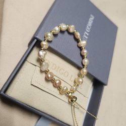 18k Gold Freshwater Pearl Bracelet