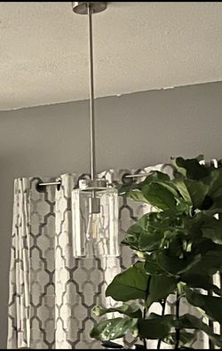 Dining Room Or Anywhere Glass & Brushed Nickel Pendent Light