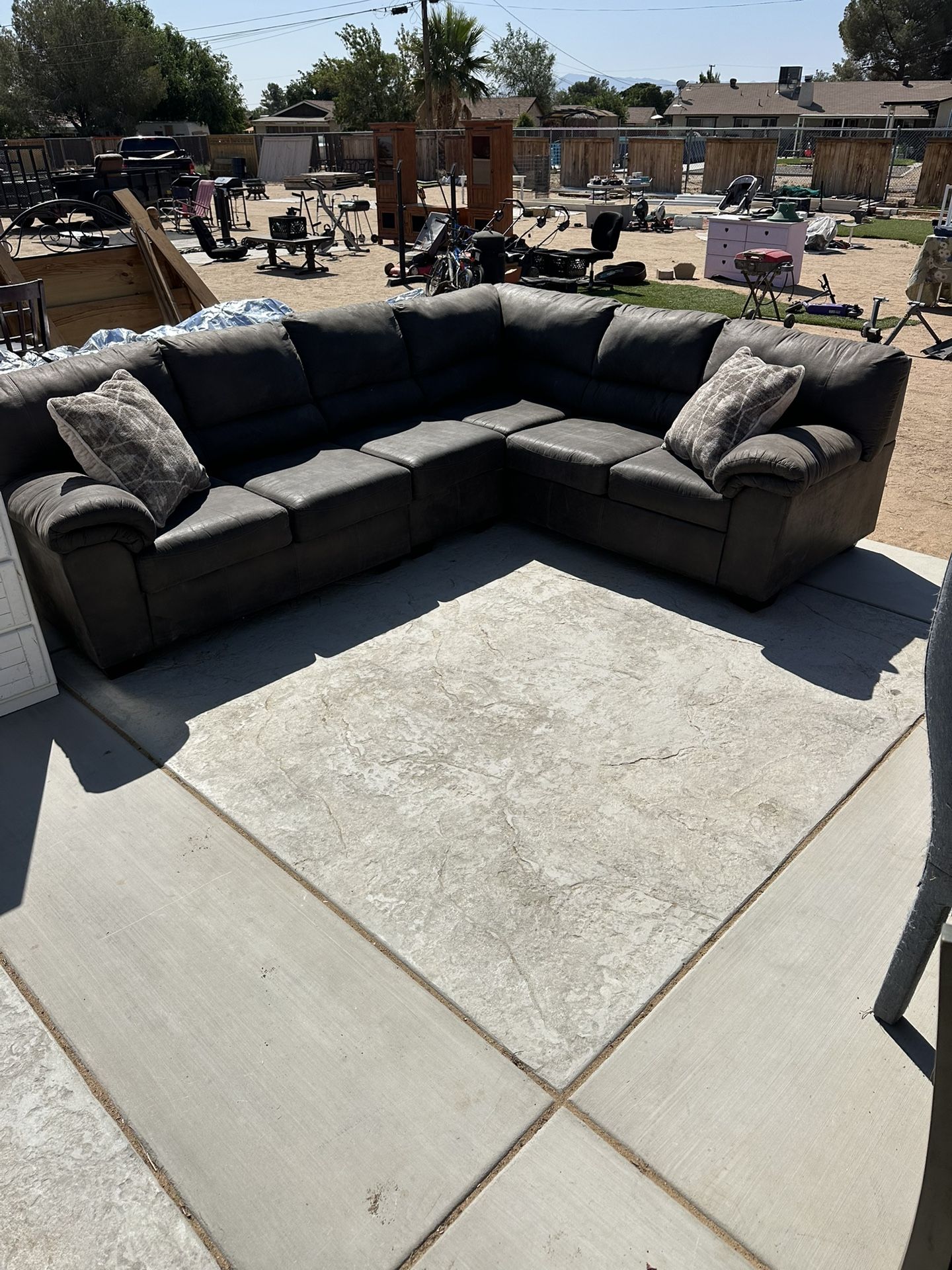 Gray Sectional Couch Set