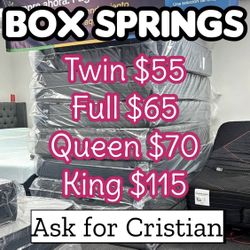 Box Springs  Twin box Full box  Queen box  King box  Bases para colchon  Box spring 