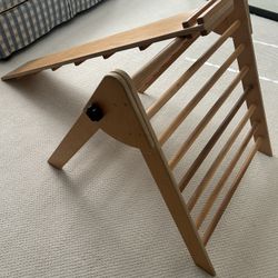 Solid Wood Climbing Triangle And Slide 